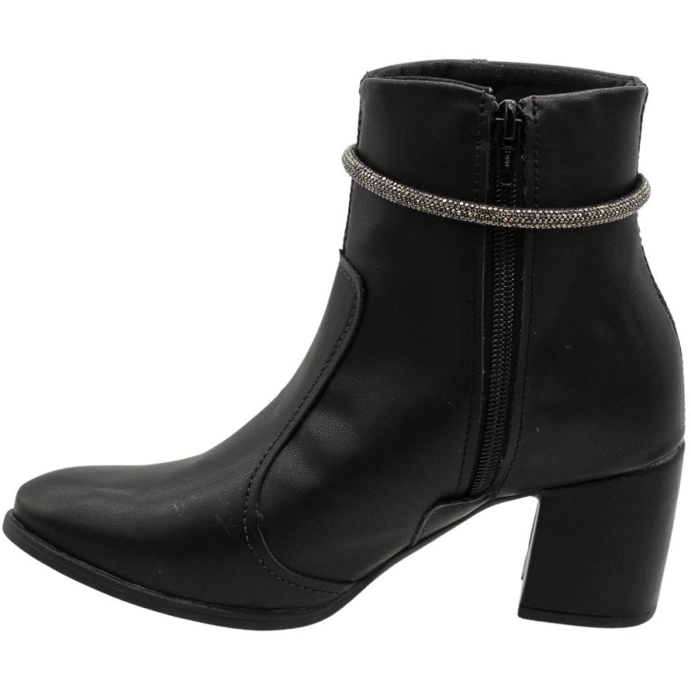 Bota Cano Curto Marina Carvalho Salto Médio Feminina Preto 2