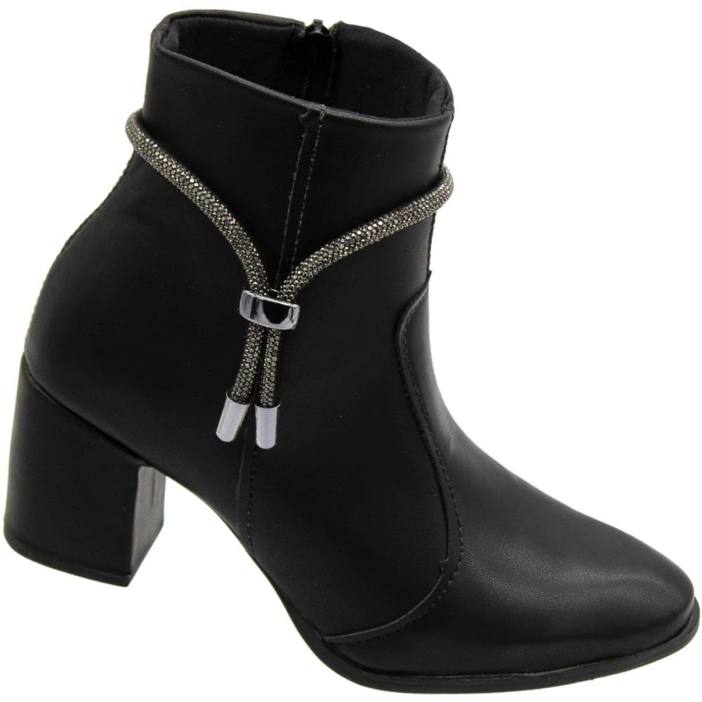 Bota Cano Curto Marina Carvalho Salto Médio Feminina Preto 3