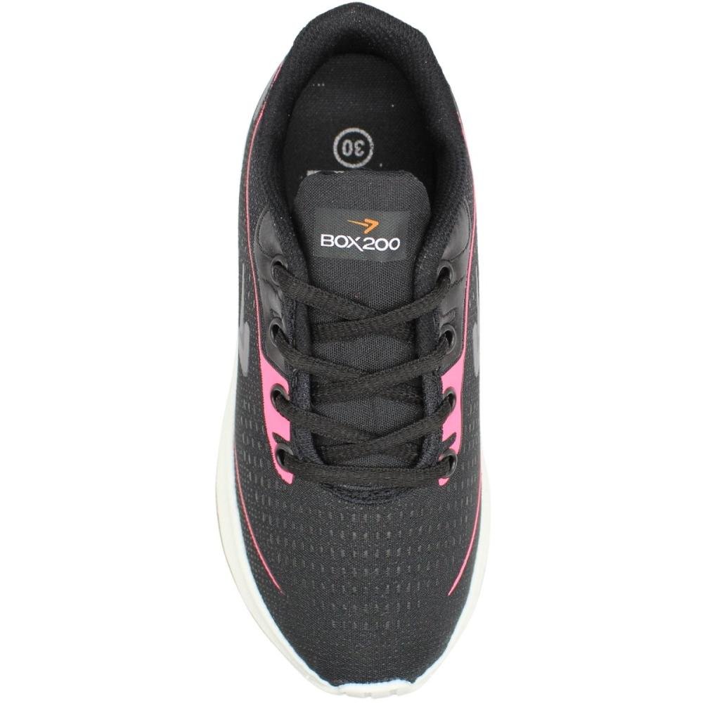 Tênis Esportivo infantil Box 20 Running Menina Preto/Rosa 4