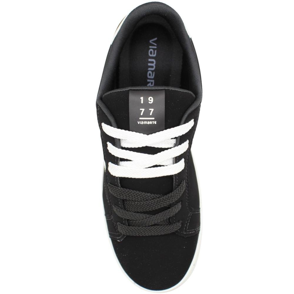 Tênis Casual Via Marte lLinhagem Camurça Feminino Preto 4