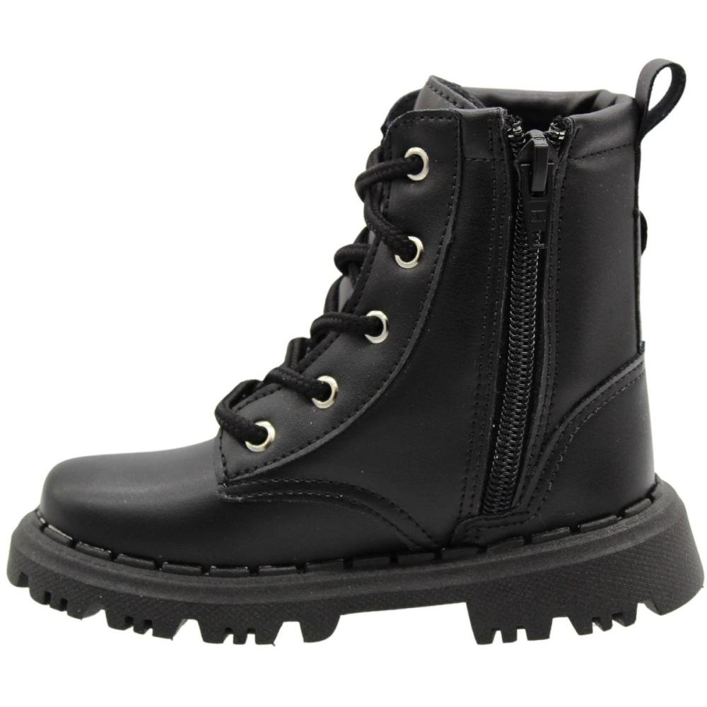 Bota Coturno Bebê Nilqi Bolsa Lateral Menina Preto 4