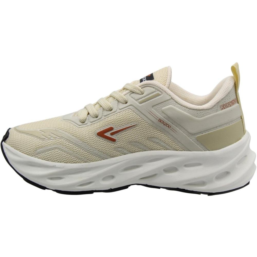 Tênis Esportivo Box 200 Running Feminino Bege 2