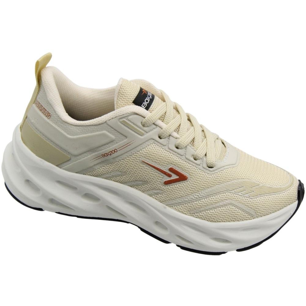 Tênis Esportivo Box 200 Running Feminino Bege 3