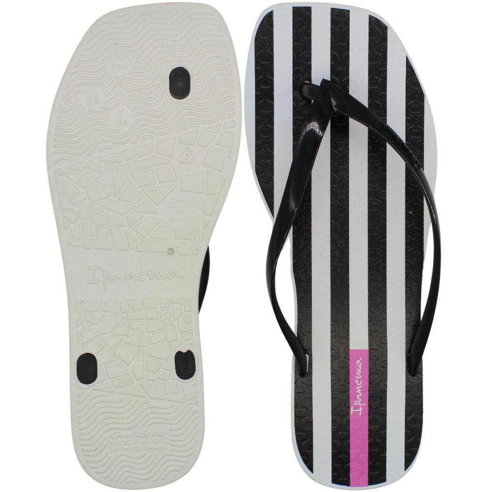 Chinelo de Dedo Ipanema Edge Joy Feminino Branco/Preto 3