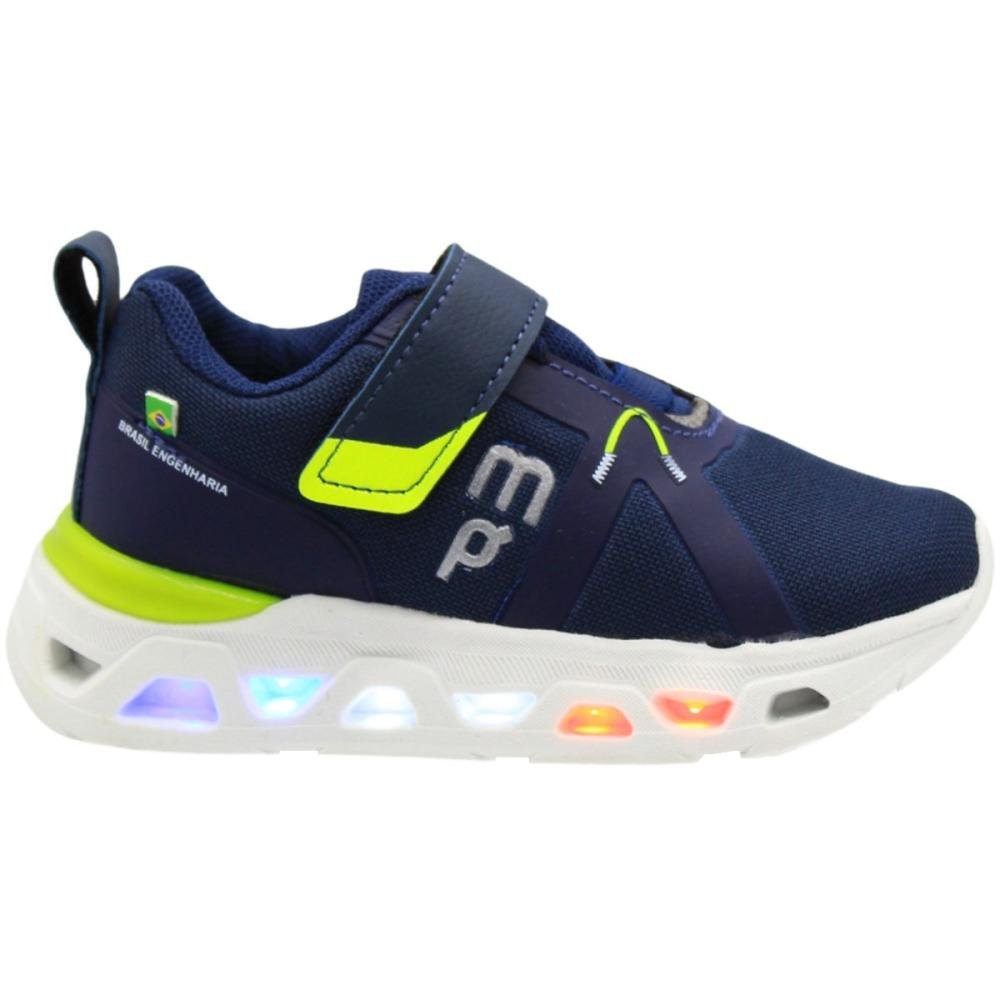 Tênis Esportivo Juvenil Mini Pé Led Menino