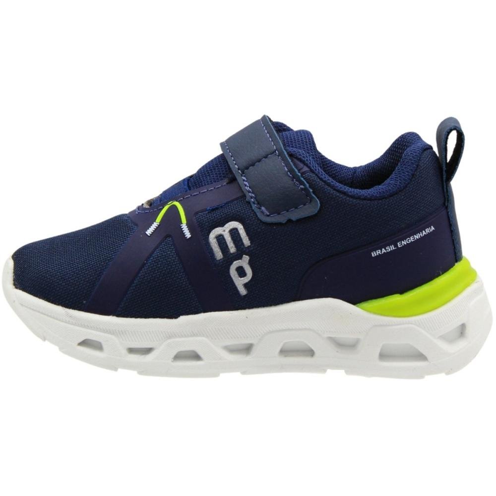Tênis Esportivo Juvenil Mini Pé Led Menino Azul 2