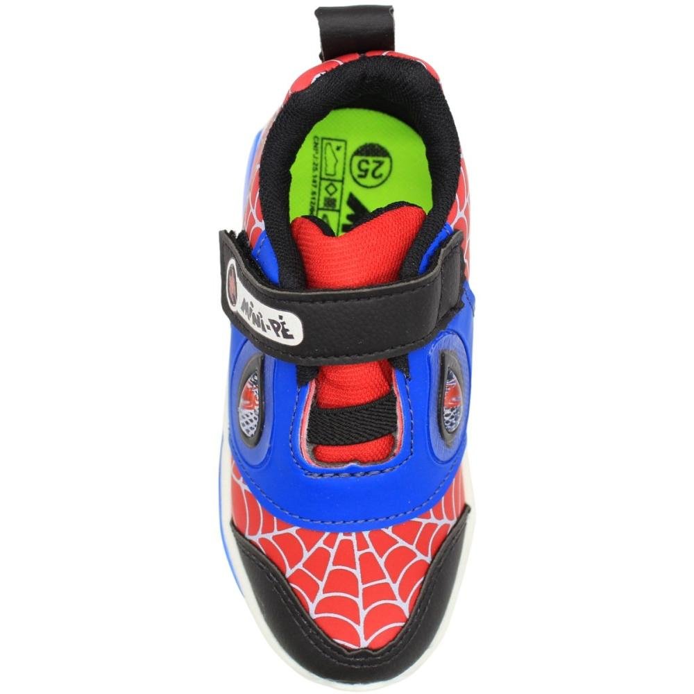 Tênis Esportivo Juvenil Mini Pé Led Menino Azul 4