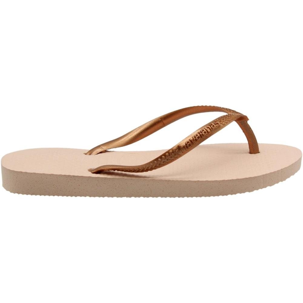 Chinelo de Dedo Juvenil Havaianas Kids Slim Menina Dourado 2