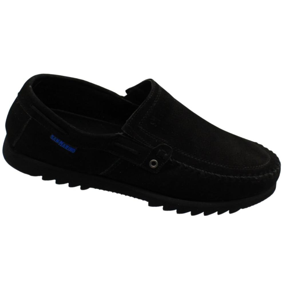 Sapato Mocassim San Marino Cheyenne Nobuck Macio Masculino Preto 3