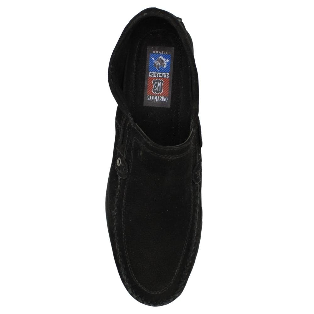 Sapato Mocassim San Marino Cheyenne Nobuck Macio Masculino Preto 4