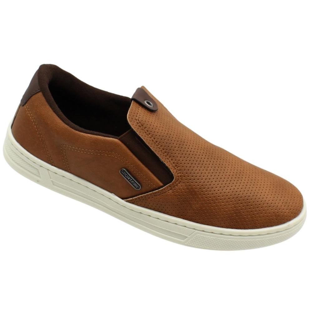 Tênis Iate Sport Fire Slip On Perfuros Masculino Marrom 3