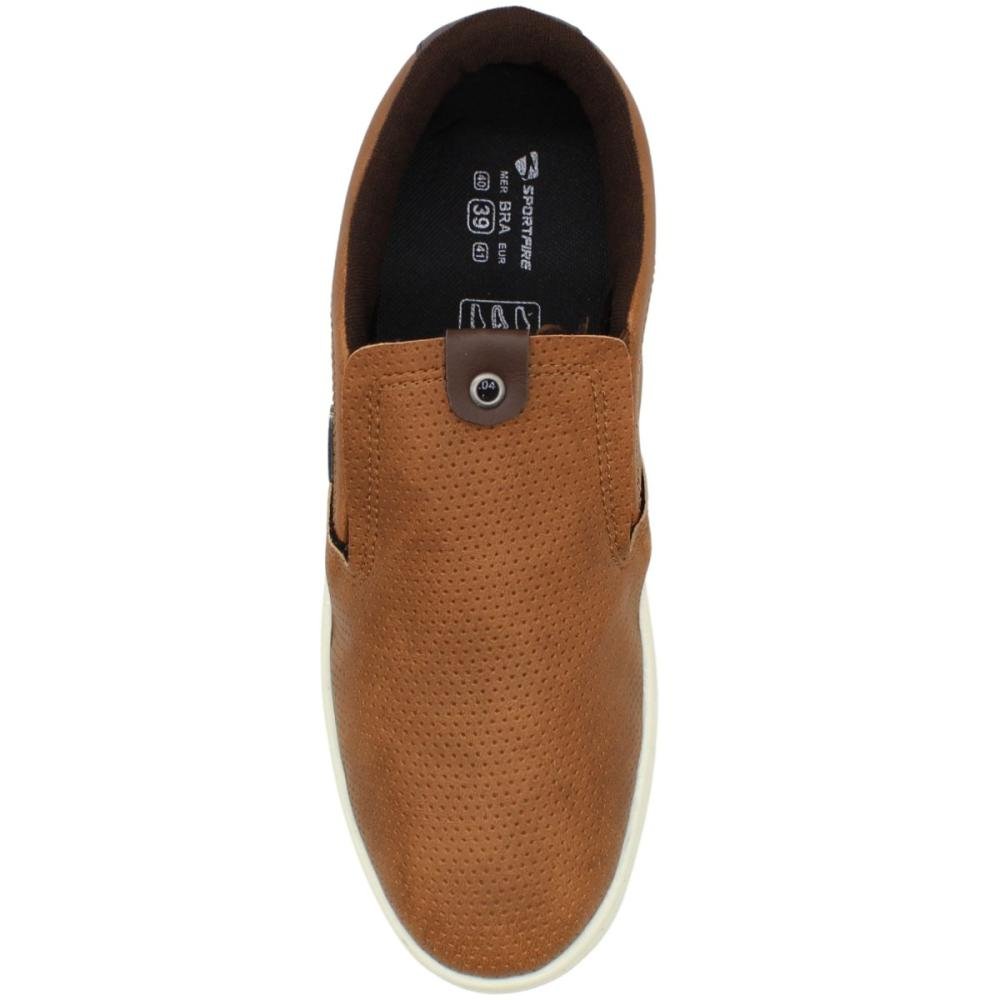 Tênis Iate Sport Fire Slip On Perfuros Masculino Marrom 4