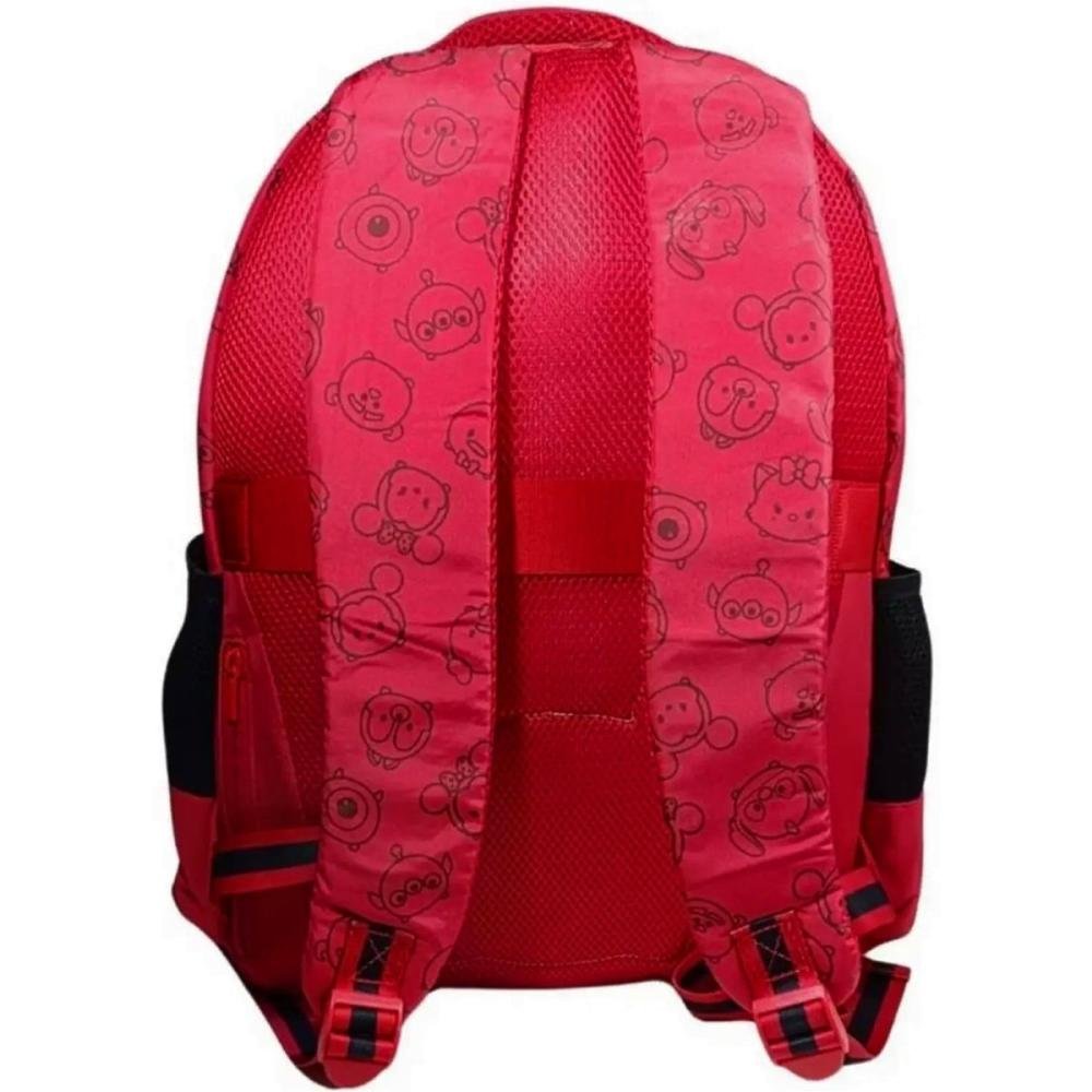 Mochila De Costas Escolar Clio Tsum Tsum Multi Bolsos Menina Vermelho 2
