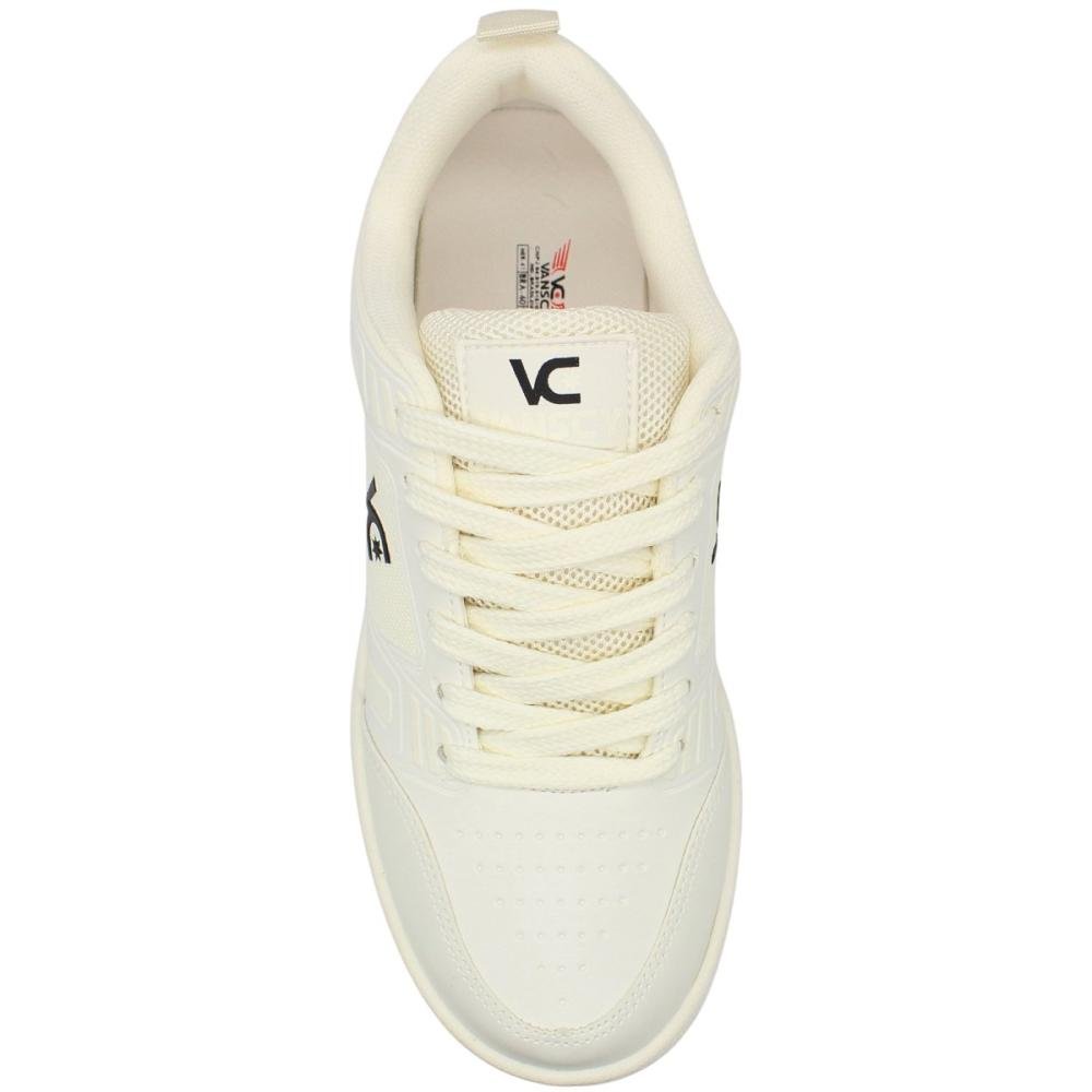 Tênis Casual Vanscy Sintético Recortes Masculino Branco 3