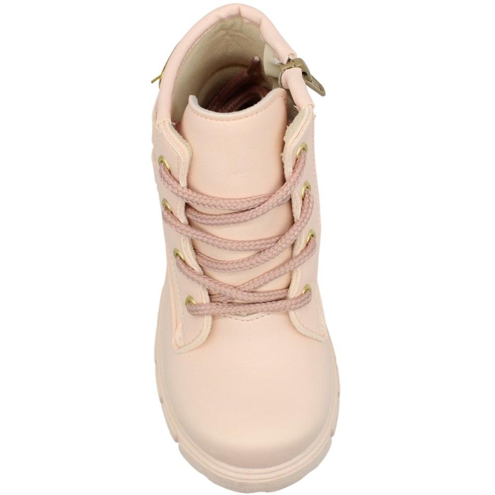 Bota Coturno Infantil Grugui Baby Menina Rosa 3