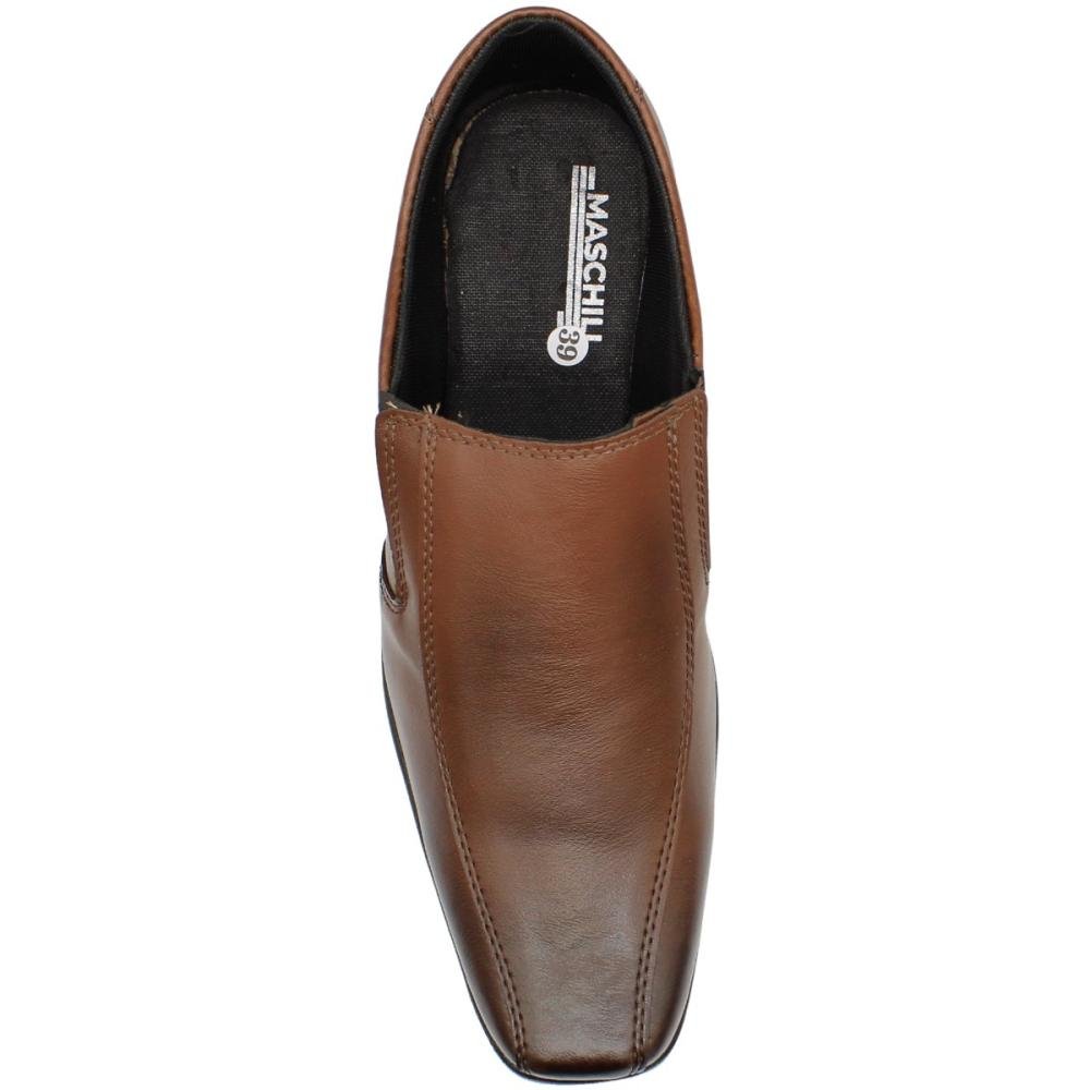 Sapato Social Sintético Liso Masculino Marrom 4