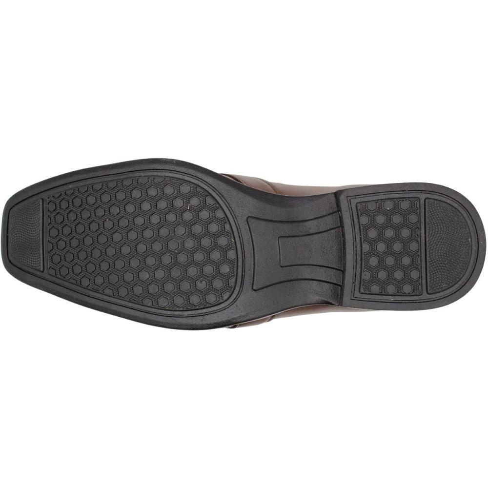 Sapato Social Sintético Liso Masculino Marrom 5