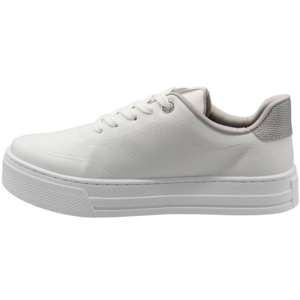 Tênis Casual Via Marte Detalhe Strass New Floater Feminino Branco 2