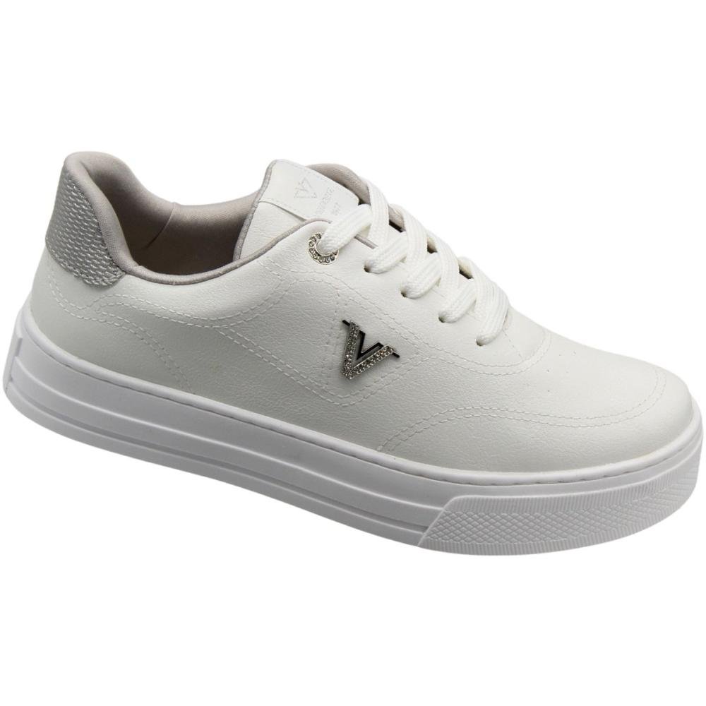 Tênis Casual Via Marte Detalhe Strass New Floater Feminino Branco 3
