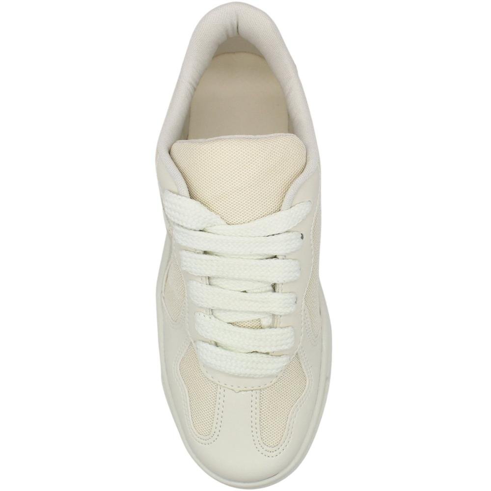 Tênis Casual Nádia Talita Detalhes Camurça Feminino Branco 4