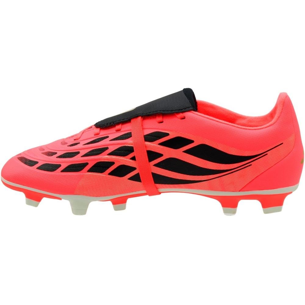 Chuteira de Campo Adidas Predator Club com Língua Dobrável Masculino Preto 2
