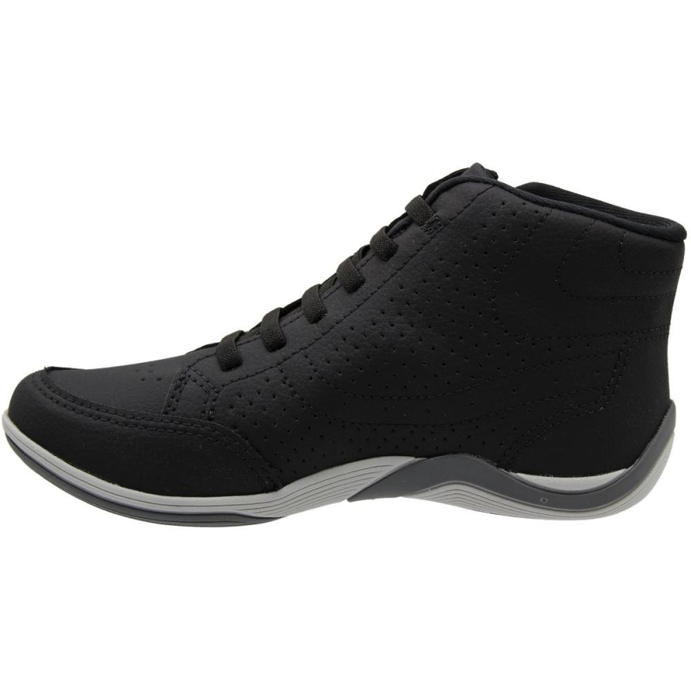 Tênis Feminino Kolosh Hades Perfuros Solado Macio Cano Alto Preto 2