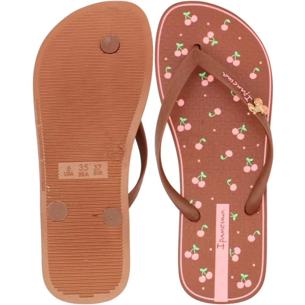 Chinelo De Dedo Ipanema Fashion Cerejas Feminino Marrom 3