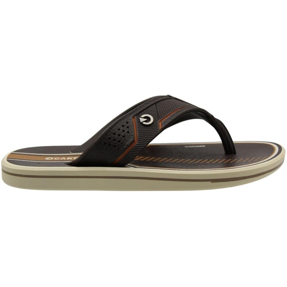 Chinelo De Dedo Juvenil Cartago Palermo II Menino Marrom 2