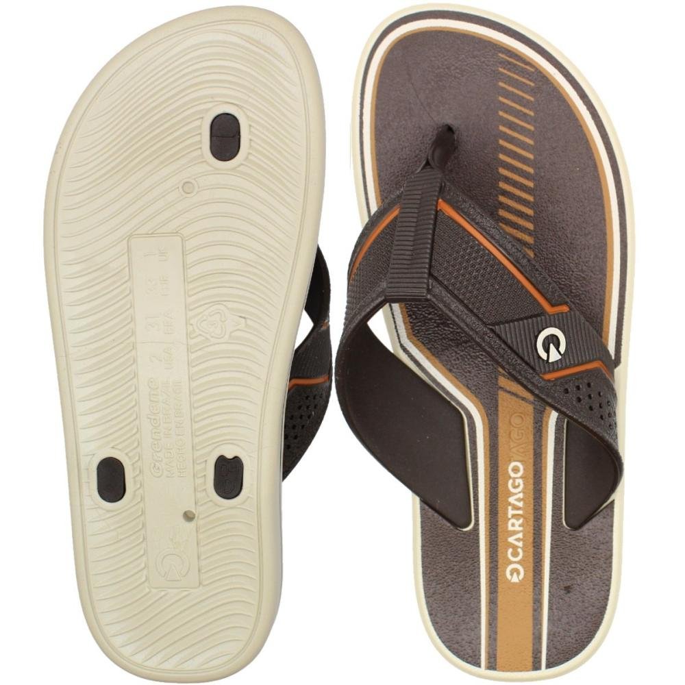 Chinelo De Dedo Juvenil Cartago Palermo II Menino Marrom 3