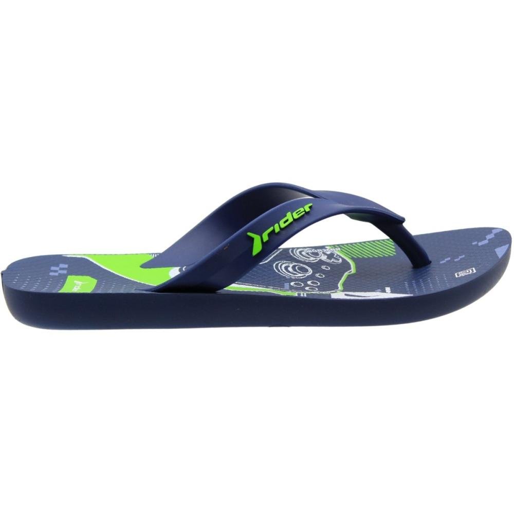 Chinelo De Dedo Juvenil Rider Feel Action Menino Azul 2