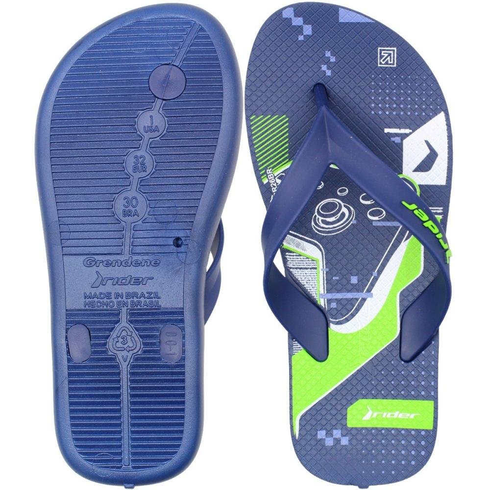 Chinelo De Dedo Juvenil Rider Feel Action Menino Azul 3
