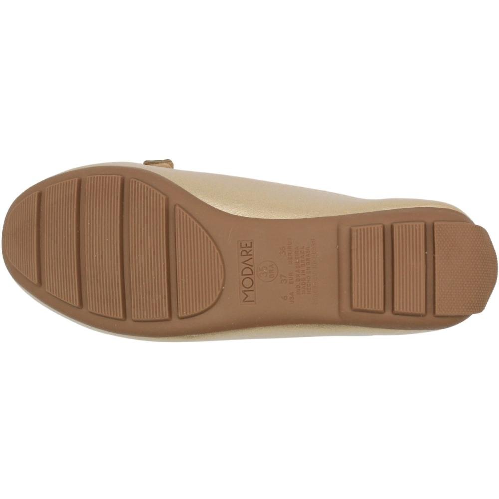 Sapatilha Mocassim Modare Lodon Ultraconforto Feminino Dourado 5
