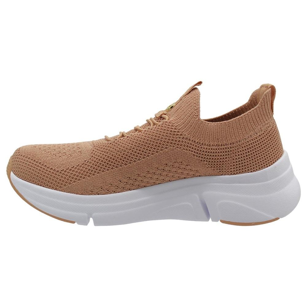 Tênis Jogging Modare Knit Ultraconforto Calce Fácil Feminino Nude 2