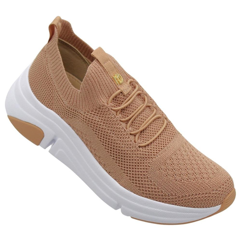 Tênis Jogging Modare Knit Ultraconforto Calce Fácil Feminino Nude 3