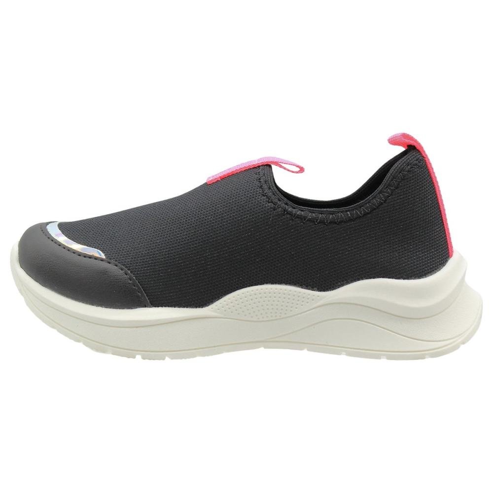 Tênis Slip On  Juvenil Ortofino Solado Robusto Menina Preto 4