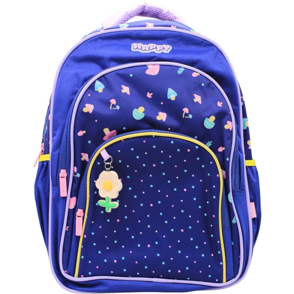 Mochila De Costas Escolar Nova Rio Happy Pingente Menina