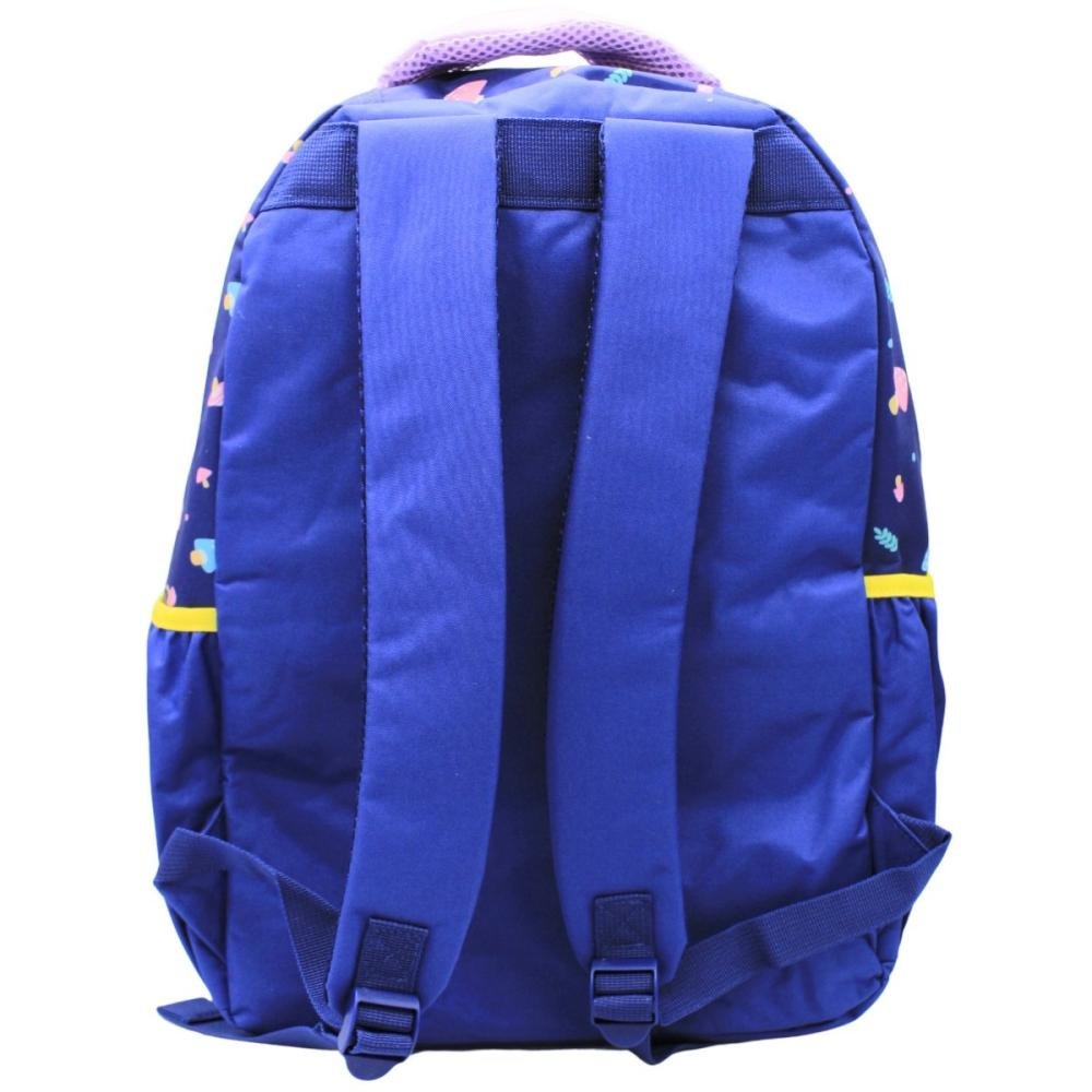 Mochila De Costas Escolar Nova Rio Happy Pingente Menina Azul 2