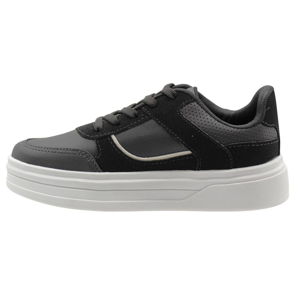 Tênis Casual Plataforma Olimpak Recortes Em Nobuck Feminino Preto 2