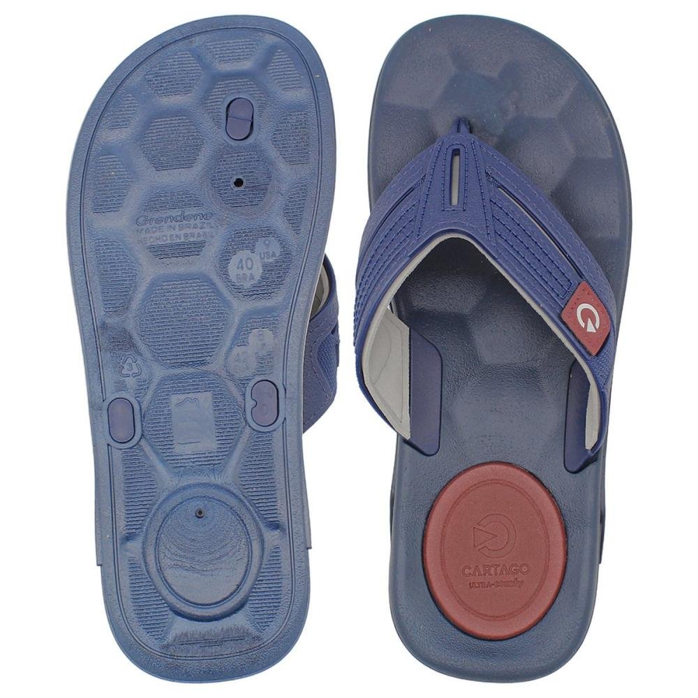 Chinelo De Dedo Cartago Egeu V Tira Texturizada Masculino Azul 3