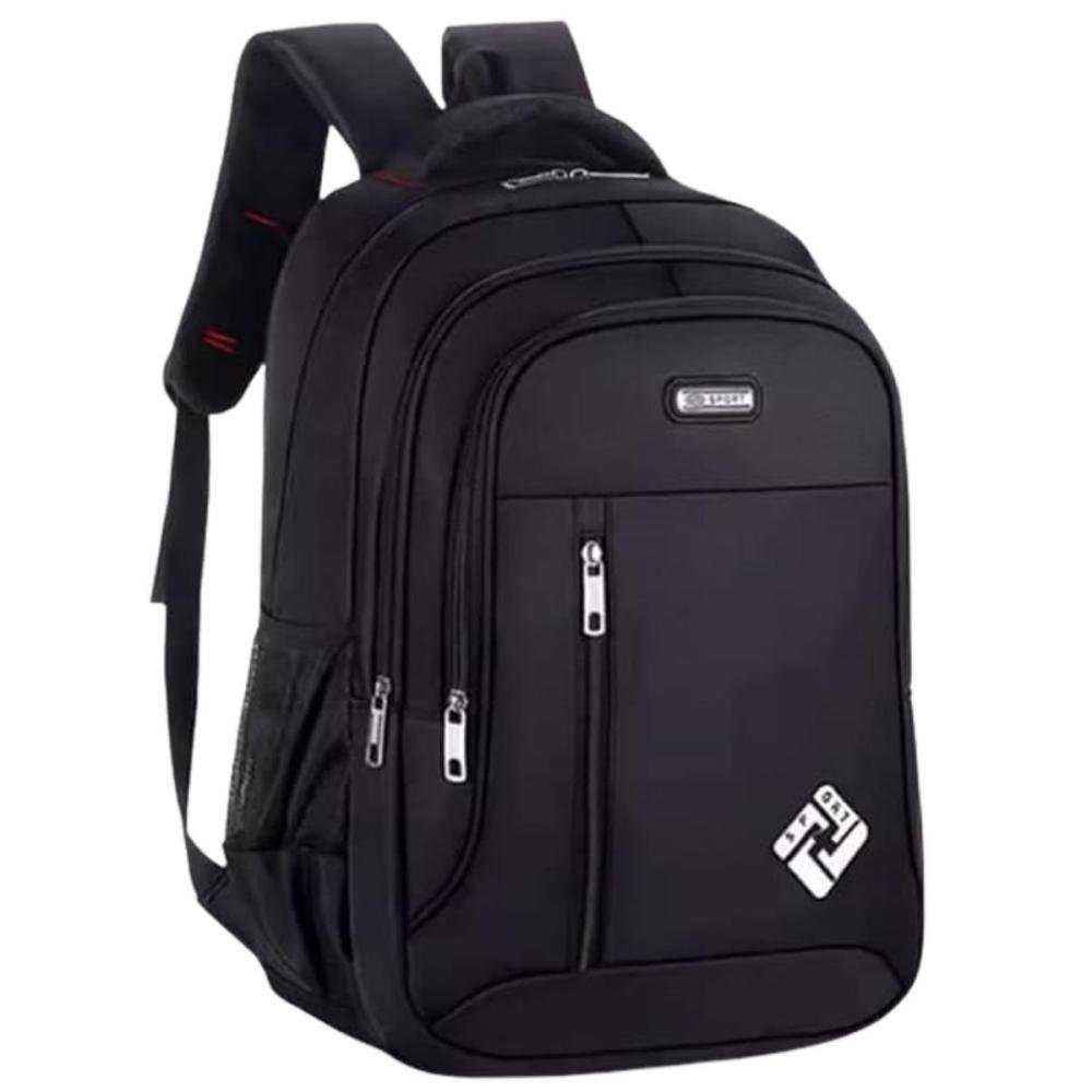 Mochila De Costas Sport Múlti Bolsos Masculino Preto 2
