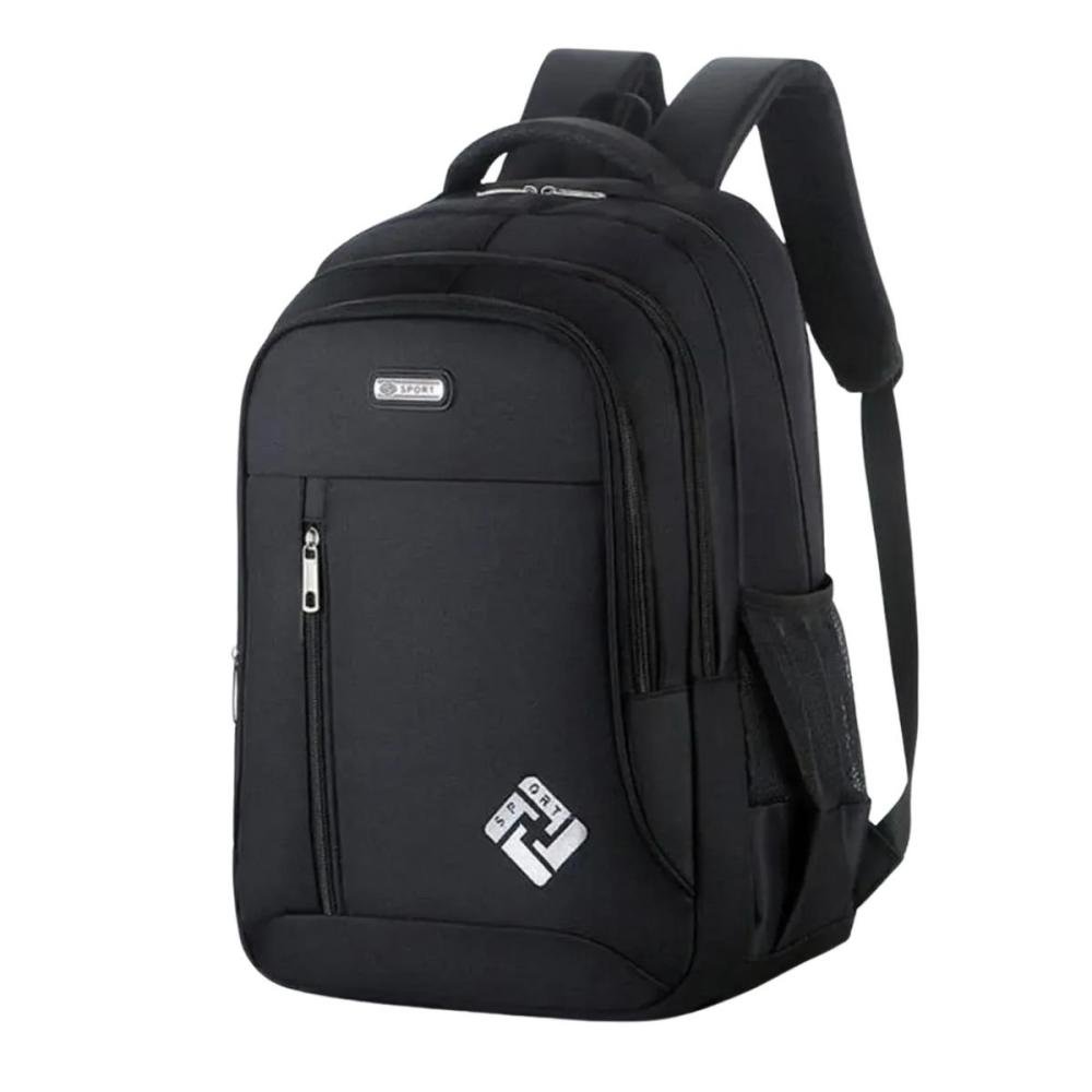 Mochila De Costas Sport Múlti Bolsos Masculino Preto 3