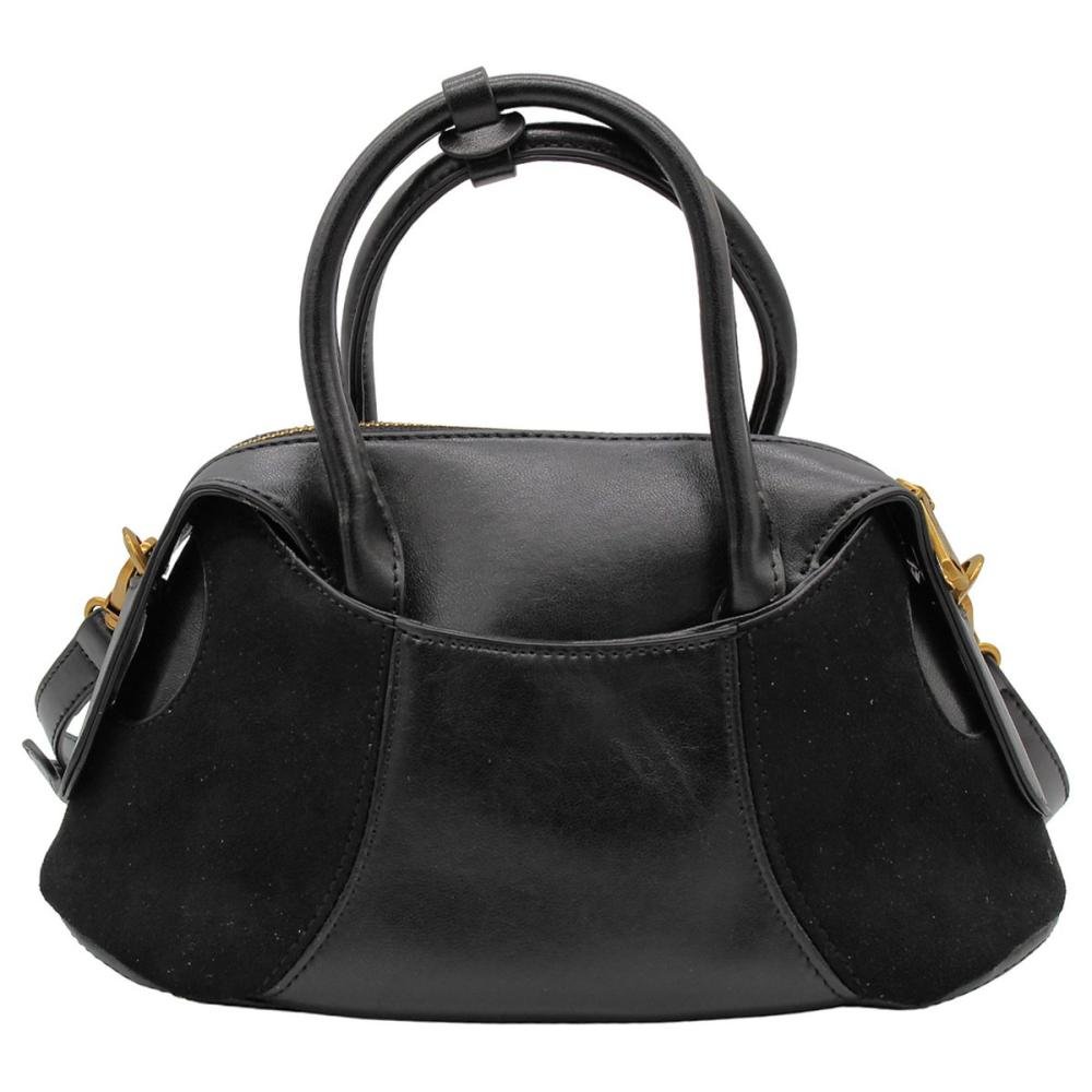 Bolsa De Mão Pavão De Ouro Mini Alças Curtas Feminina Preto 2