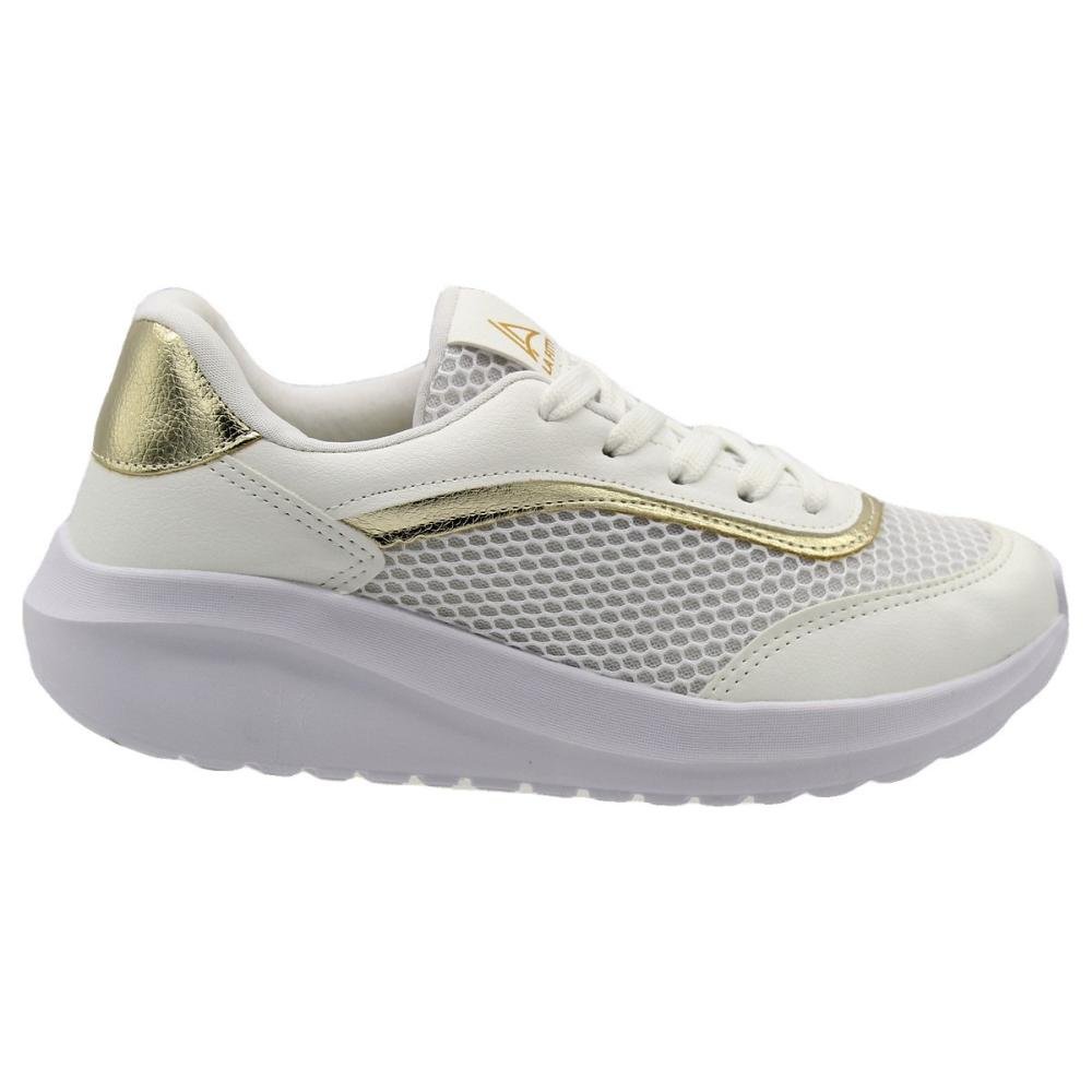 Tênis Jogging La Fitty Malha Cadarço Feminino