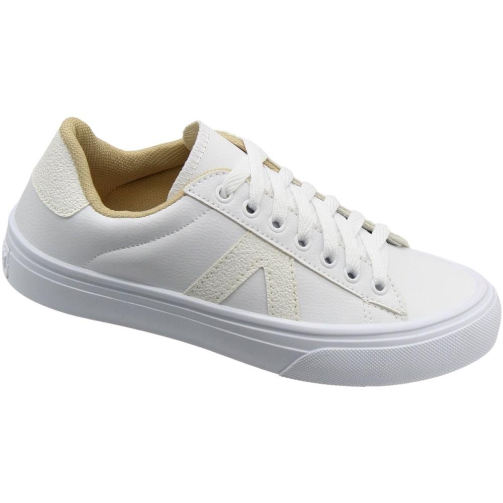 Tênis Casual Star Feet Sint Brilho Feminino Branco 3