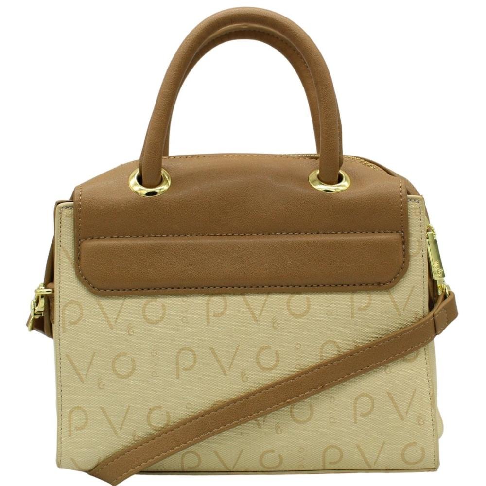 Bolsa Tranversal Pavão De Ouro Monograma PVO Feminina Branco 2