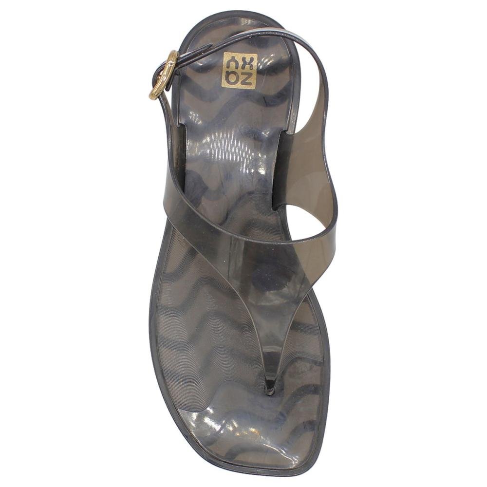 Sandália De Dedo Rasteira Zaxy Jelly Fivela Feminina Preto 4