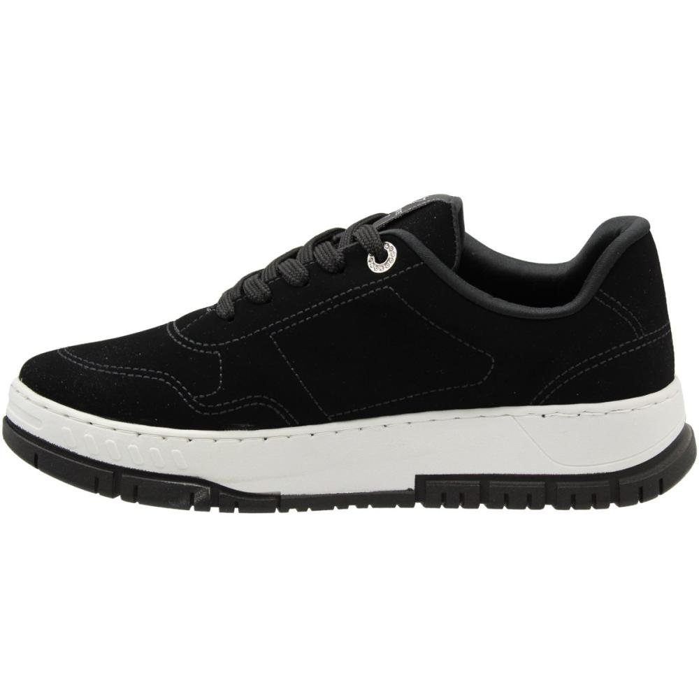 Tênis Casual Via Marte Costuras Camurça Nobuck Feminino Preto 2