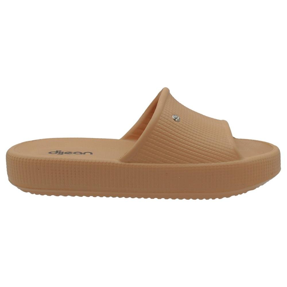 Chinelo Slide Plataforma Dijean Tira Larga Feminino Nude 2