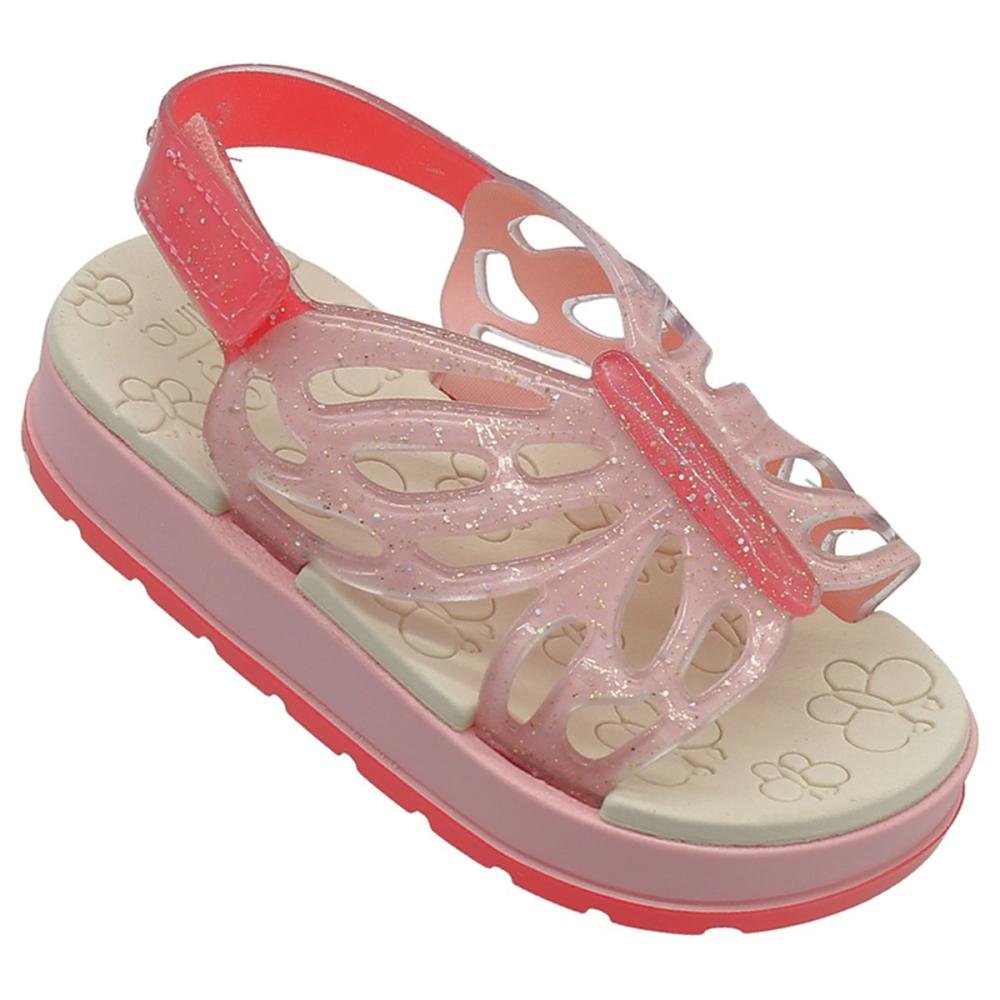 Sandália Papete Baby Zaxynina Butterfly Menina Rosa 3
