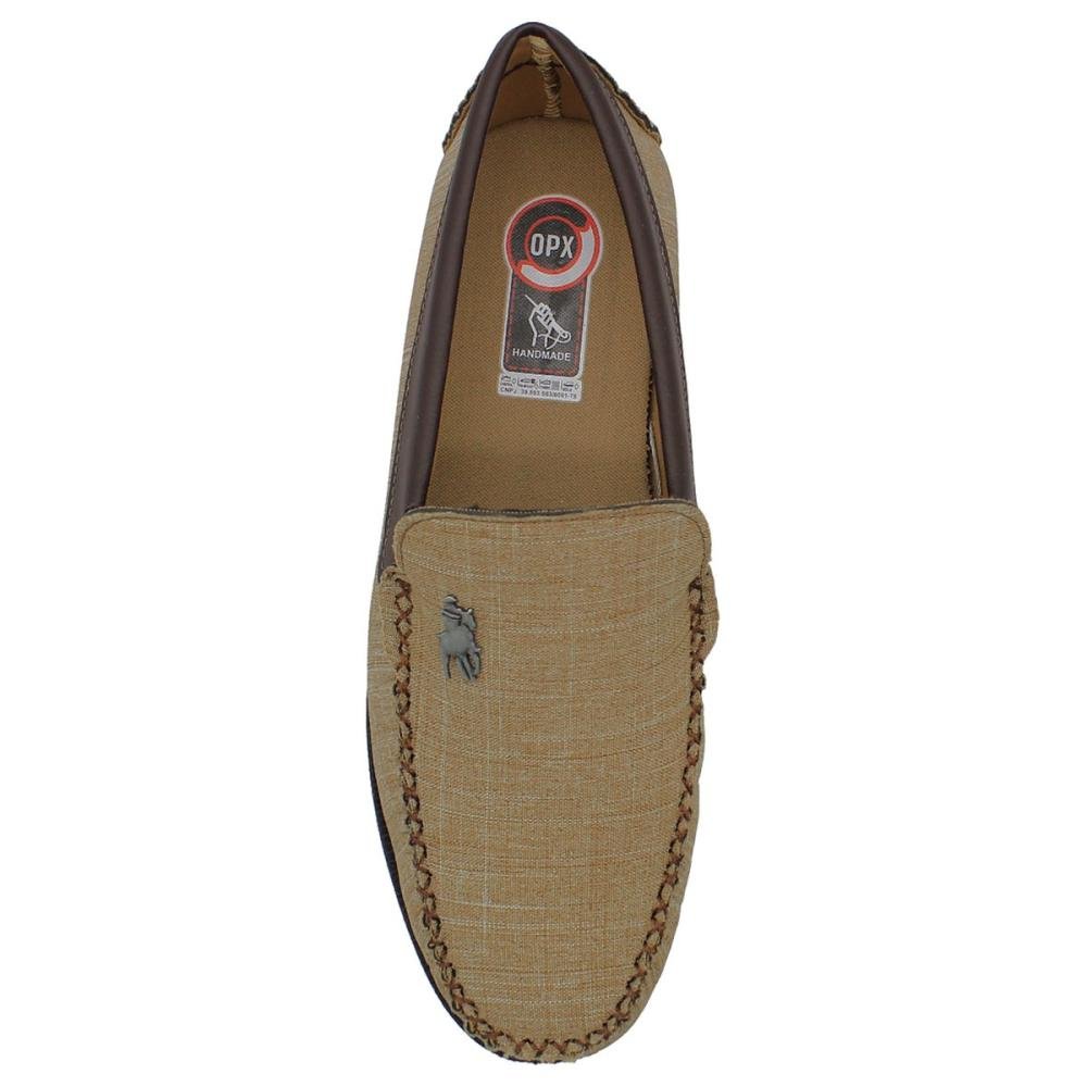 Sapatilha Mocassim OPX Urban Costuras Masculina Marrom 4